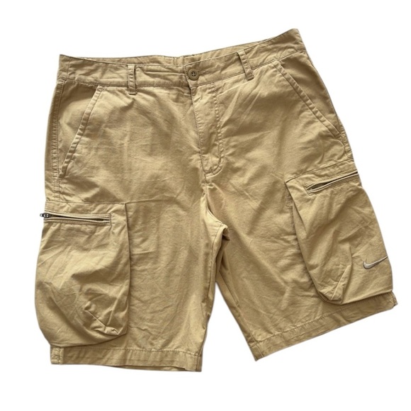 Nike Men's Khaki Woven 6th Man Woven  Performance Athletic Cargo Shorts Size 32 - Picture 2 of 13